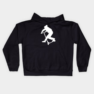 Stunt scooter boy CANCAN white Kids Hoodie